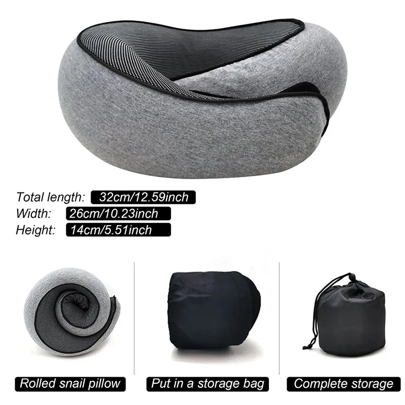 Almohada Cervical de Viaje con Espuma Viscoelástica