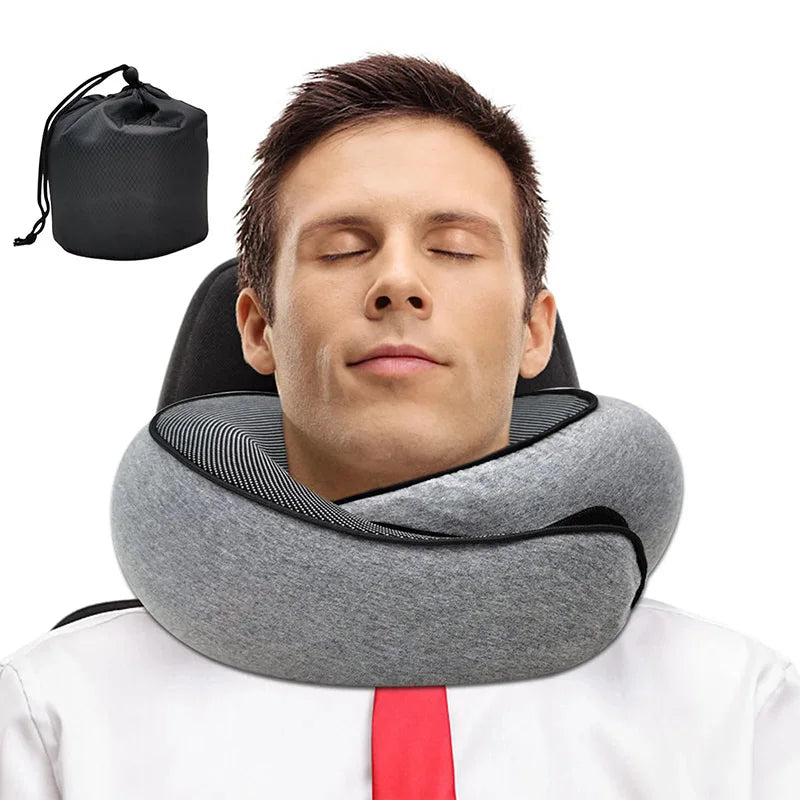 Almohada Cervical de Viaje con Espuma Viscoelástica