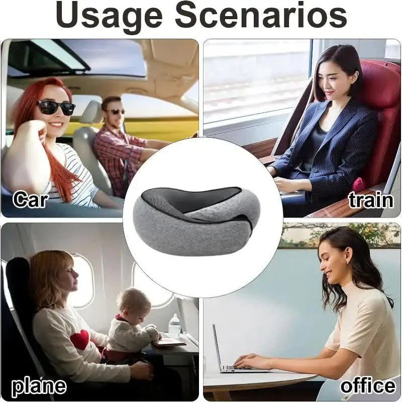 Almohada Cervical de Viaje con Espuma Viscoelástica